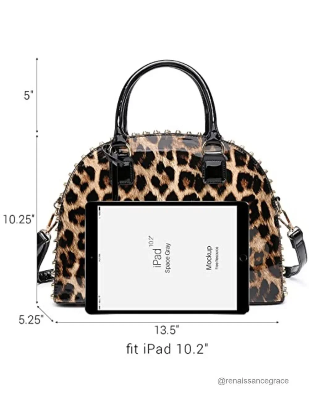 Dasein Faux Patent Leather Dome Satchel Structured Tote with Long Strap